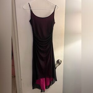 City Triangles Black and Pink High Low Dress